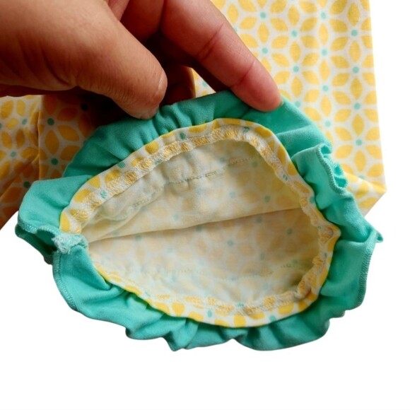 Matilda Jane Girls Yellow Green Square Sunshine Double Ruffle Shorties Size 10 - Picture 7 of 9